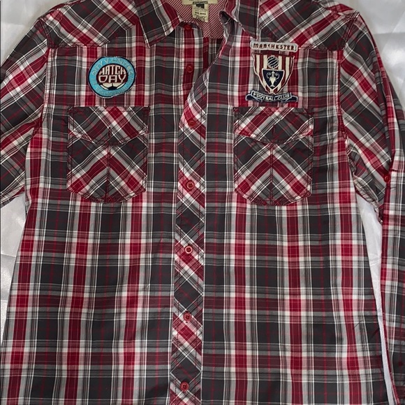 American Rag Mens Button Down Plaid Long Sleeve Shirt Size Medium - Picture 6 of 8